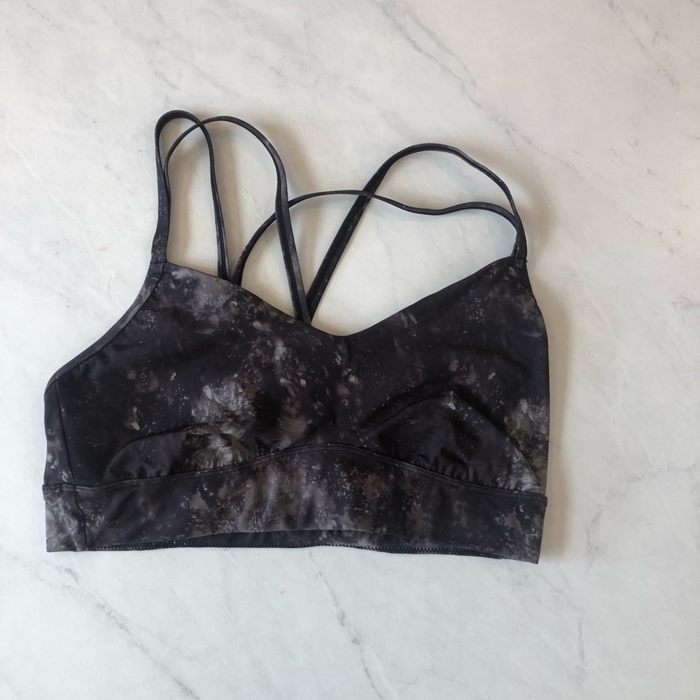 Black and grey marble sports bra. Size L